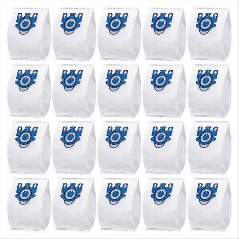 Lot de 20 sacs à poussière 3D pour aspirateurs Miele GN, compatibles avec les modèles Miele Classic C1 Complete, C1, C2, C3, S400I, S600 et S2. (1/5)