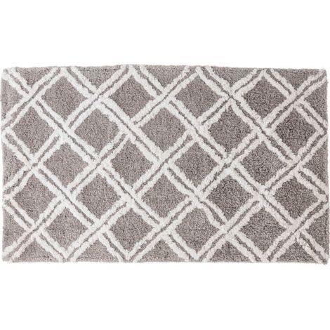 Tapis de salle de bain en coton 40x70cm Losanges (1/3)