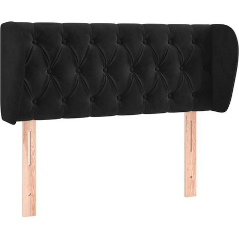 Maison Exclusive - Cabecero de terciopelo negro 93x23x78/88 cm (1/5)