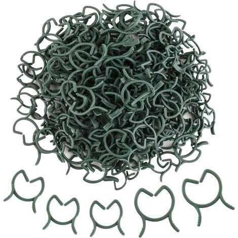 Lot de 200 clips de support pour plantes – Plastique haute qualité – Fixation pour tomates, concombres et poivrons – Résistants aux intempéries (1/5)