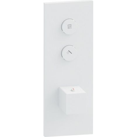 Façade Thermo Twist thermostatique 2 sorties Blanc Mat Quadri - CRISTINA ONDYNA XQ61224