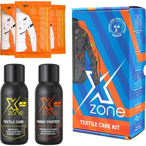 Kit de lavage pour vêtements de moto en textile avec membrane xzone 3 en 1 (1/5)