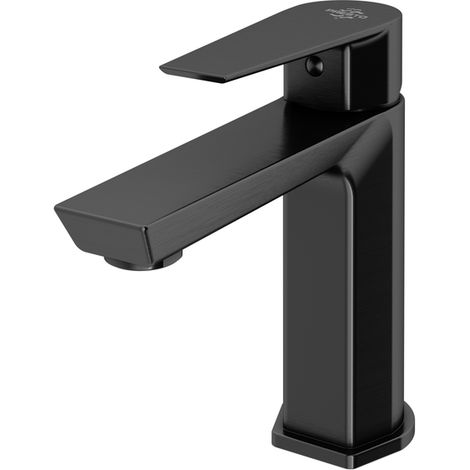 Presto Grifo lavabo monomando mezclador Aroha cromo negro cepillado (1/2)