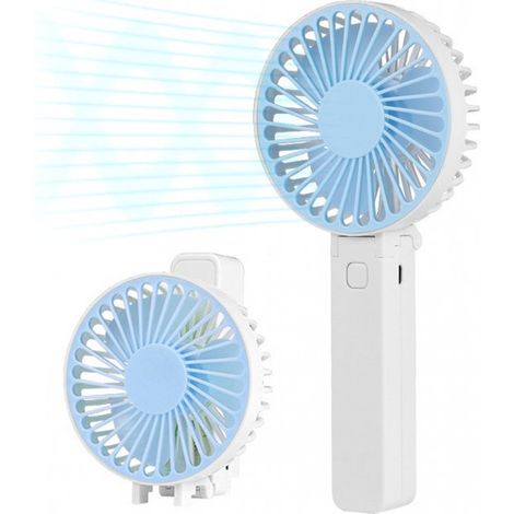 Ventilateur portable - Mini ventilateur rechargeable - Rechargeable - 3 vitesses - Petit ventilateur portable avec port USB - Ventilateur de table sans fil - Usage extérieur (1/5)