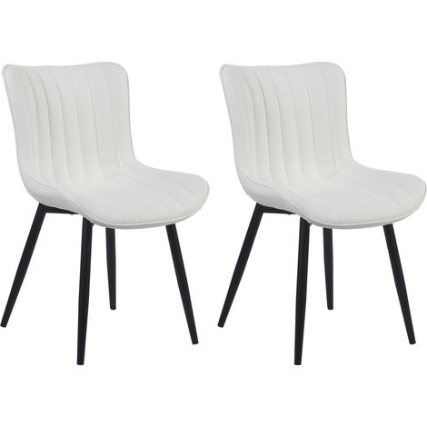 2er Set Stühle Largo weiß Kunstleder