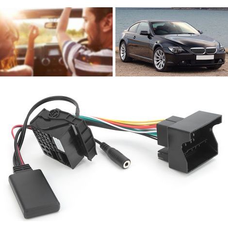 59.1in Bluetooth 5.0 Adaptateur audio de cble AUX avec microphone pour E60 E63 E64 E65 E66 E87 (1/5)