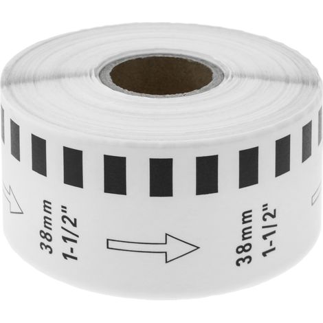 BeMatik - Rouleaux bobine étiquettes compatible Brother DK-22225 largeur 38mm longueur 30.48m (1/5)