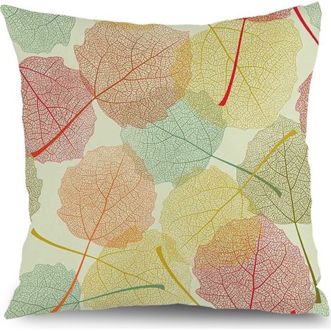 Housse de coussin floral été, décoration salon intérieur,50×50cm (1/5)