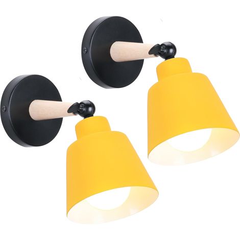 2 Packs Appliques Murales Vintages Industrielles Plafonniers Luminaires E27 en Métal Réglable Lampe Murale Interieur Rétro pour Chambre Cuisine Restaurant (1/5)