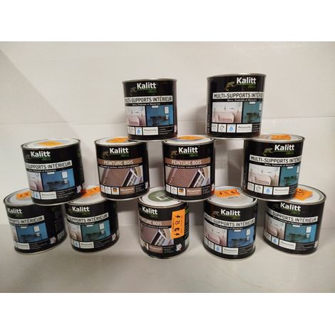 Lot de 11 - KALITT DÉCO - Peinture multi-supports et bois - Monocouche séchage rapide - Haute résistance UV - Voir photos (1/4)