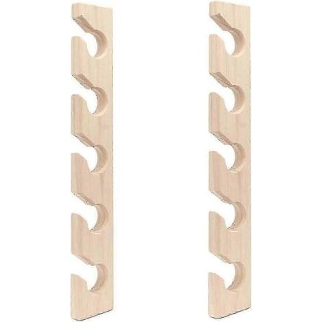 Kaelt - Lot de 2 porte-chapeaux muraux en bois pour casquettes de baseball - Organisateur vertical pour un rangement et une présentation efficaces des chapeaux (1/5)
