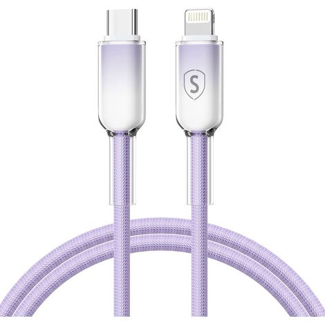 Kábel Sign Dynamic Series USB-C na Lightning 2,4 A, 1 m - fialový
