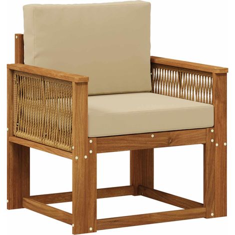 Maison Exclusive - Outdoor Mittelsofa Massivholz Akazie Natur (1/5)