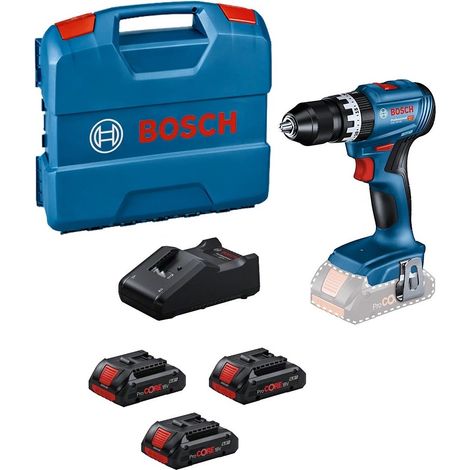 Trapano a percussione a batteria Bosch GSB 18V-45, 3 x ProCORE18V 4.0Ah + caricabatterie + valigetta a L (1/4)