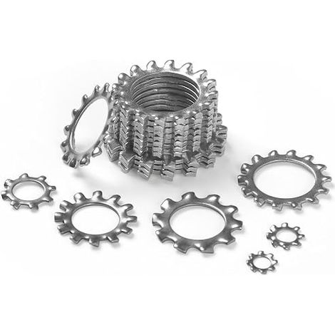 Star Washers M8 x 15mm Serrated Star Washer Stainless Steel Teeth 304 Star Lock Washer Quick Speed Lock Washers