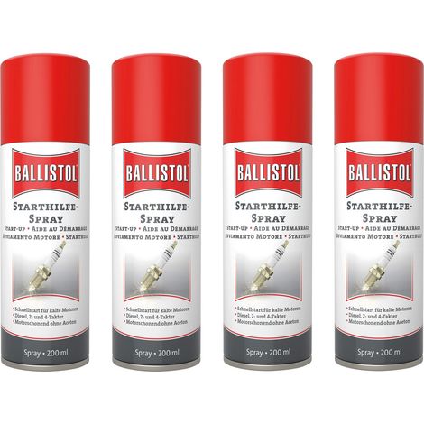 BALLISTOL Spray de démarrage, 200 ml, 4 pièces