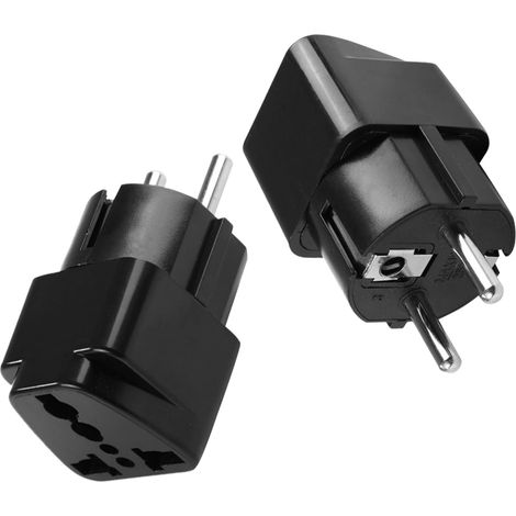 Adaptateur Prise Chine vers France,2 Pack Adaptateur Prise Universel de Voyage,Adaptateur Prise Universelle pour Allemagne, France,Espagne, Pays-Bas, Suède, Belgique, République tchèque, Corée du Sud, (1/5)