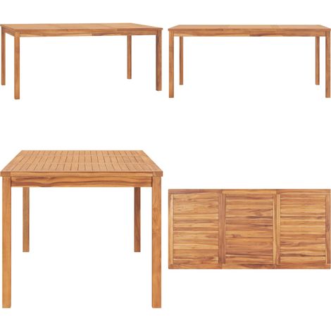 Table à dîner de jardin 180x90x77 cm Bois de teck solide - Table De Jardin - Table En Bois - Table Repas Extérieure - Mobilier De Jardin - Teck Massif - Home & Living (1/5)