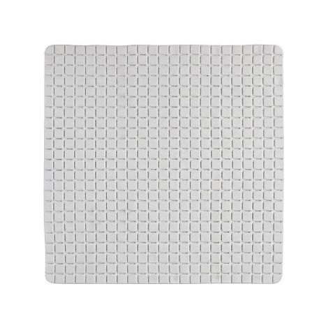 TAPPETINO ANTISCIVOLO IN PVC MOSAICO BIANCO 54X54 CM (1/2)