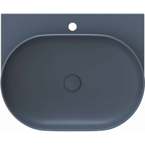 Ravak Yard - Waschbecken 61x50 cm, ohne Überlauf, Hahnloch, Deepsea Blue XJX07260000