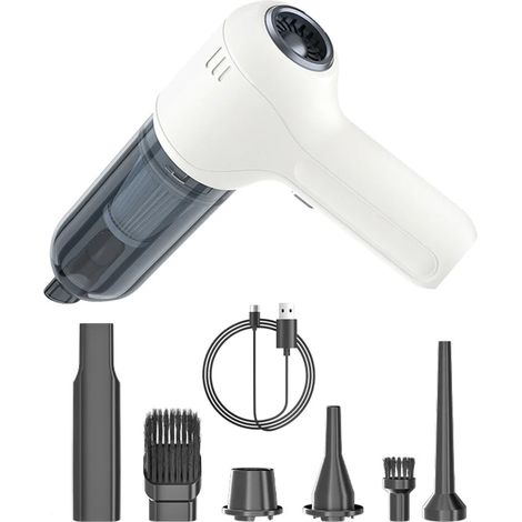 4-in-1 Akku-Autostaubsauger, 21.000 Pa, 100-W-Bürstenlosmotor – 2 Geschwindigkeitsstufen, leise (60 dB), USB-aufladbar – ideal für Auto und Zuhause (1/5)