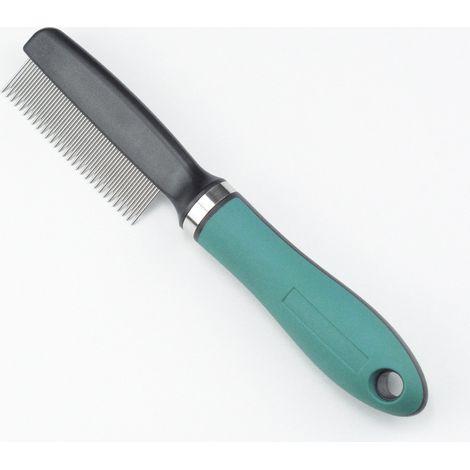Peigne pour chat à dents longues et courtes vertes, 1 pièce Accessoires pour animaux de compagnie pour le toilettage des chats (1/5)