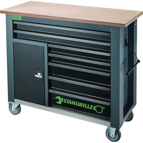 Stahlwille QR-Werkzeug-Sortiment mit Werkbank Schubl.7 + 1 Fach anthrazit, RAL 7016 267 tlg. (1/4)