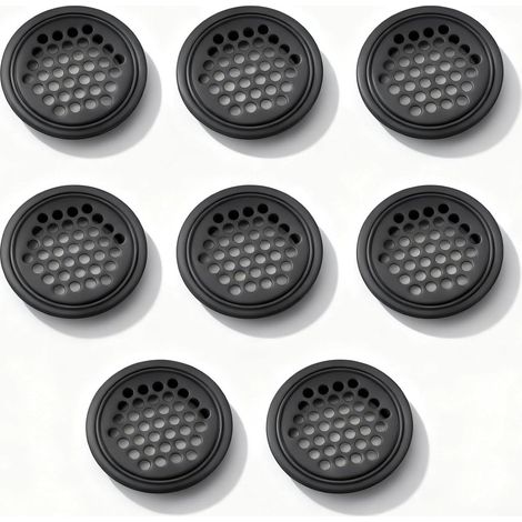 8 Pieces Trou de Maille de Ventilation Ronde en Acier Inoxydable 35 mm, Trou D'aération Plan Circulaire pour la Ventilation de la Cuisine, Salle de Bains, Armoire, Bibliothèque et Armoire (1/5)