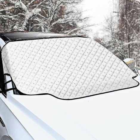Housse de protection ultra épaisse pour pare-brise de voiture – Neige, glace, soleil, poussière, UV, résistant à l'eau – Convient parfaitement aux voitures, SUV, toutes les années, été/hiver (1/5)