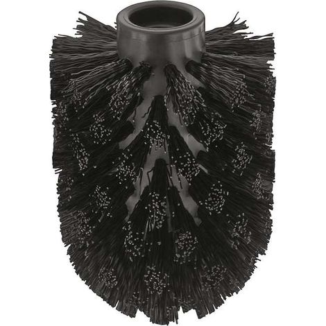 Tête de brosse de rechange WC plastique noir à visser 90 x 70mm taille standard Toilettes Cabinet Salle de bain Nettoyage Hygiène Propreté