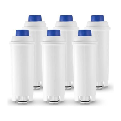 Lot de 6 filtres à eau pour machines à café entièrement automatiques, remplacement pour De'Longhi DLSC002 9310926 SER3017 5513292811, y compris divers modèles de ECAM, ESAM (1/5)