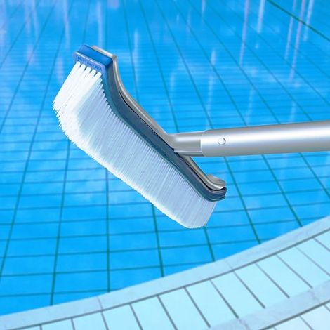 Brosse de nettoyage de piscine, 45,7 cm (18 pouces), en aluminium, pour les parois, le fond, les marches et le carrelage-AquaForge (1/5)