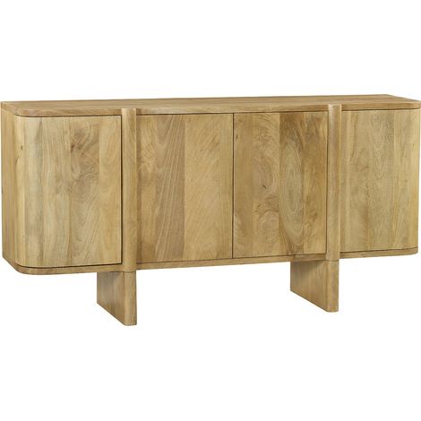 Credenza 4 porte in legno di Mango Naturale chiaro - MELYRAN (1/4)