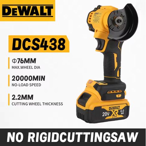 DEWALT DCS438 Découpeuse 18V sans fil Brushless 76mm, outil nu, compatible batteries DEWALT 18V, sans batterie ni chargeur (1/4)