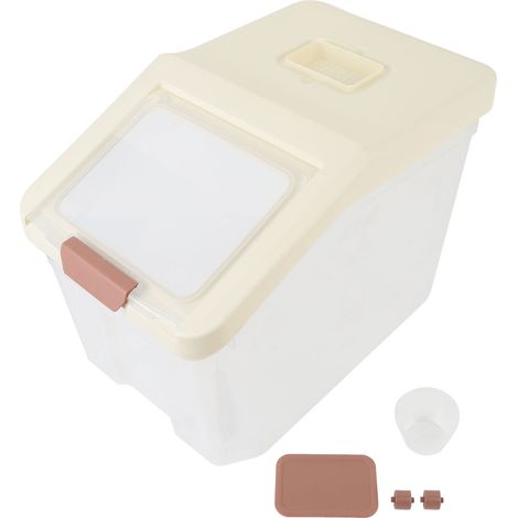 Conteneur de stockage de riz, bac hermétique à farine, céréales, aliments secs pour la cuisine et la maison, résistant à l'humidité, 25kg (1/5)
