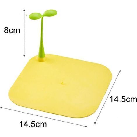 Filtre de Drain en Silicone Jaune – Protection Anti-Cheveux pour Baignoire, Évier et Douche – Lot de 4, Lavable et Réutilisable (1/3)