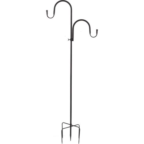 Abnehmbarer Vogelfutterhalter von Shepherd's Hook aus Eisen mit 2 Haken und 5 Zinken für den Garten (1/5)