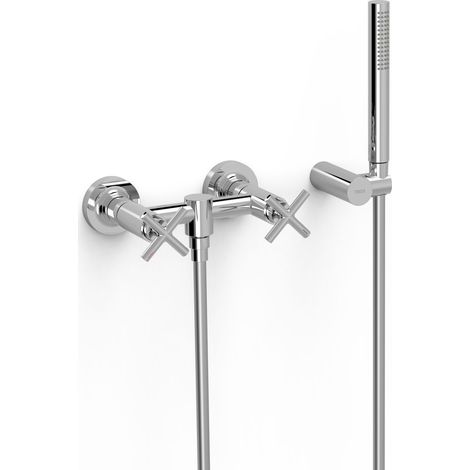 TRES 28316301 MONT BLANC Grifo Bimando Mural Ducha Color Cromo - ref: 28316301