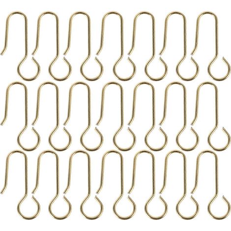 100 crochets de rideau robustes pour rail de rideau de douche coulissant au plafond, crochets à épingle pour rideaux (1/5)