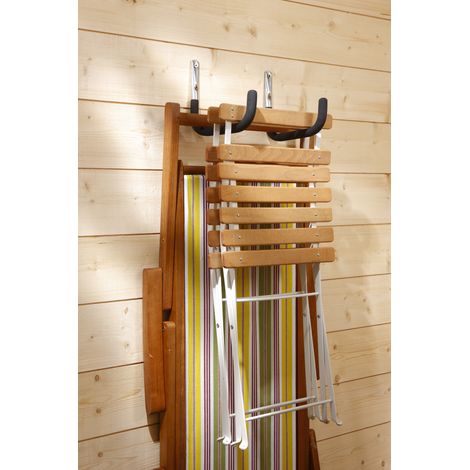 Mottez – Crochet à visser 250mm – Charge 50kg – Gainé pour bois dur – Vissage rapide en série – F101G