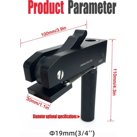 19 mm (3/4 po) de diamètre Plaque de pression de bureau pour le travail du bois, plaque de pression manuelle rapide en alliage d'aluminium, accessoires pour machines à bois, petits outils de serrage p (1/5)