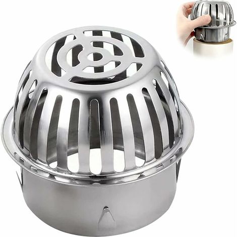 Siphon Sol Convexe en Acier Inoxydable, Drain Gouttières Filtrantes, Filtre de Gouttière en Acier Inoxydable(83mm) (1/5)