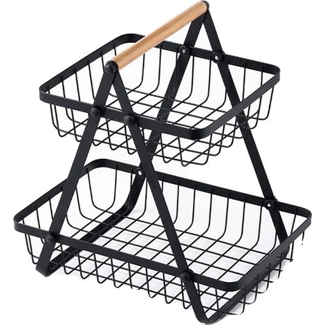 Panier de rangement, multifonctionnel, construction en métal écologique, 2-couche (1/2)