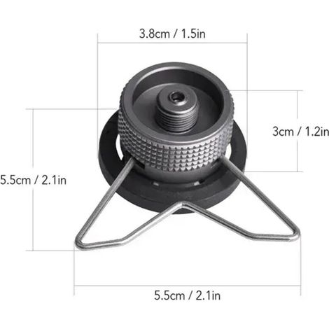 Adaptateur butane 3 en 1, tuyau d'extension, adaptateur pour four à gaz, embout de conversion pour cartouche de gaz, réchauds portables à butane de type bouteille (1/5)