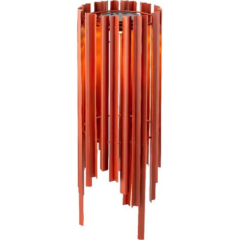 Lumineo Solar Laterne steinrot - Ø 18 cm Höhe 47 cm - Eisen