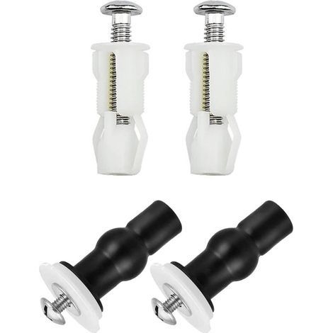 4 Pcs Toilet Seat Hinge Fixings, Toilet Lid Expansion Screws Toilet Lid Fixing Toilet Seat Screws Set, Toilet Lid Replacement Parts (1/5)