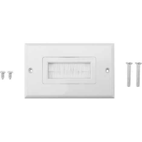 Staubdichte Kunststoffbürste, Kabelwandplatte, Anschlussabdeckung, Steckdosenmontage, Multimedia-Panel, Neu 1 (1/5)