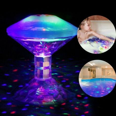 ZOLGINAH Luz de piscina LED, luz de baño de discoteca, luz LED sumergible con 8 modos de iluminación, luz de piscina flotante IP67, para piscina, fuente, spa (1/5)