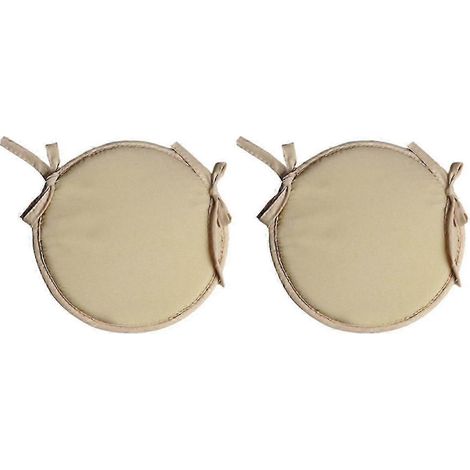 Coussins de siège ronds pour chaises, lot de 2 coussins de chaise circulaires imperméables pour l'intérieur, l'extérieur et le jardin (NEUF) (1/5)