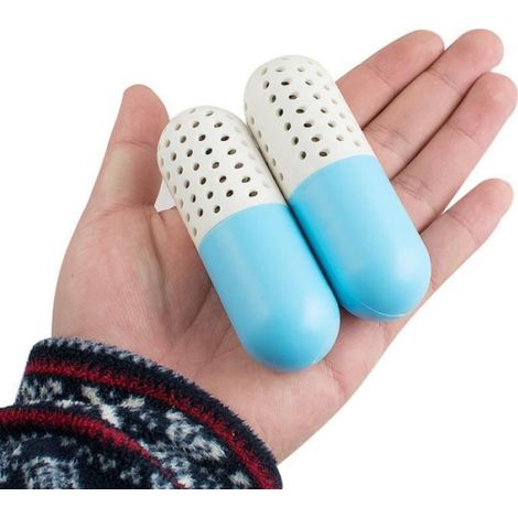 Capsule Desodorisante - Pour Chaussures Armoires Tiroirs Valises - Absorbe Humidite Et Neutralise Odeurs - 2 Unites (1/4)